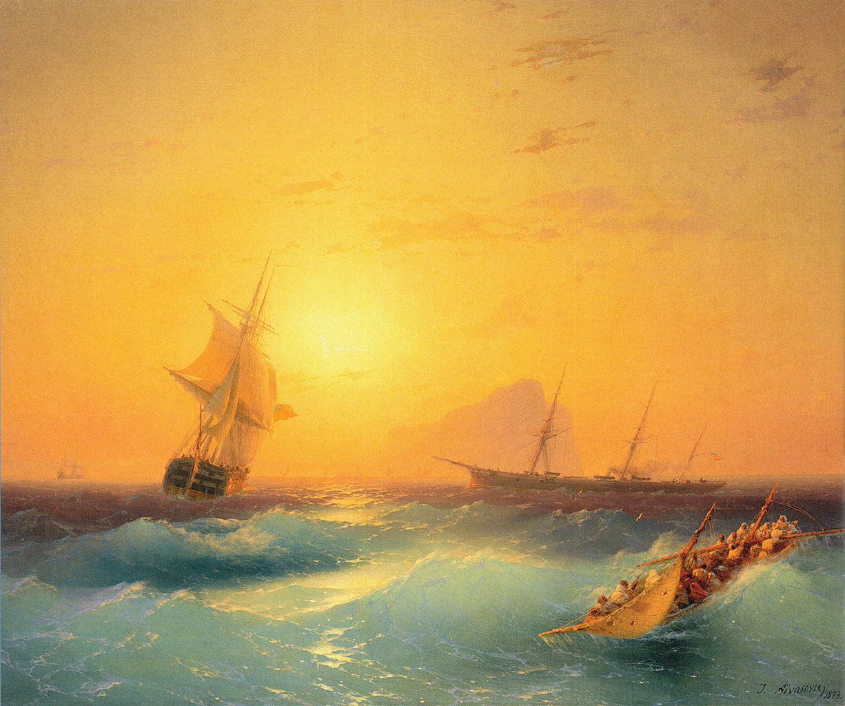 Gibraltar. Painting by Ivan Aivazovsky.