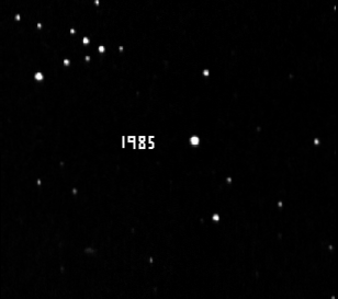 Movement of Barnard's Star in the period of 1985–2005