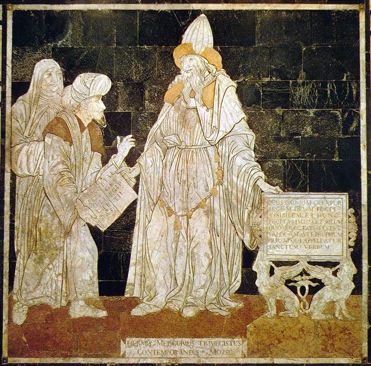 Hermes Mercurius Trismegistus, floor mosaic in the Cathedral of Sienna