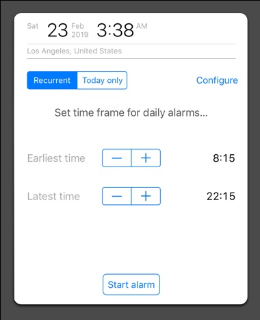Planetary hour calculator alarm functionality