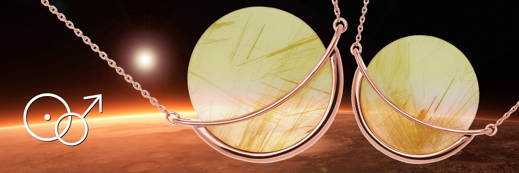 The Sun – Mars planetary energies and Rutile Quartz gemstone